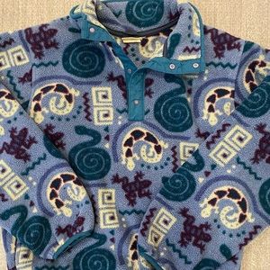 Rare vintage 90s L.L. Bean snap T pullover fleece.